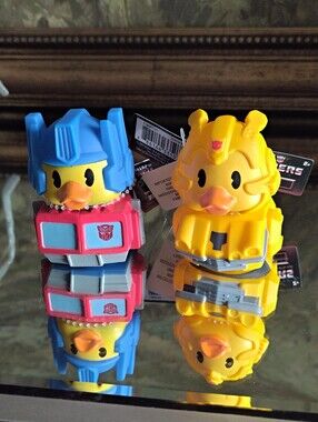 Transformers Bumblebee And Optimus Prime Rubber Duck Duckies.